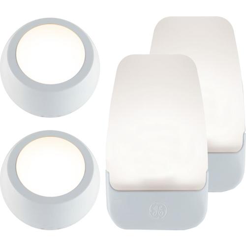 GE 4Pack White LED Night Light Auto On/Off in the Night Lights