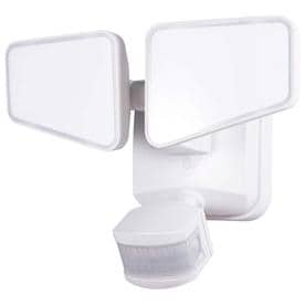 Motion Sensor Flood Lights At Lowes Ge 240 Degree 2 Head White Led Motion Activated Flood Light With Timer