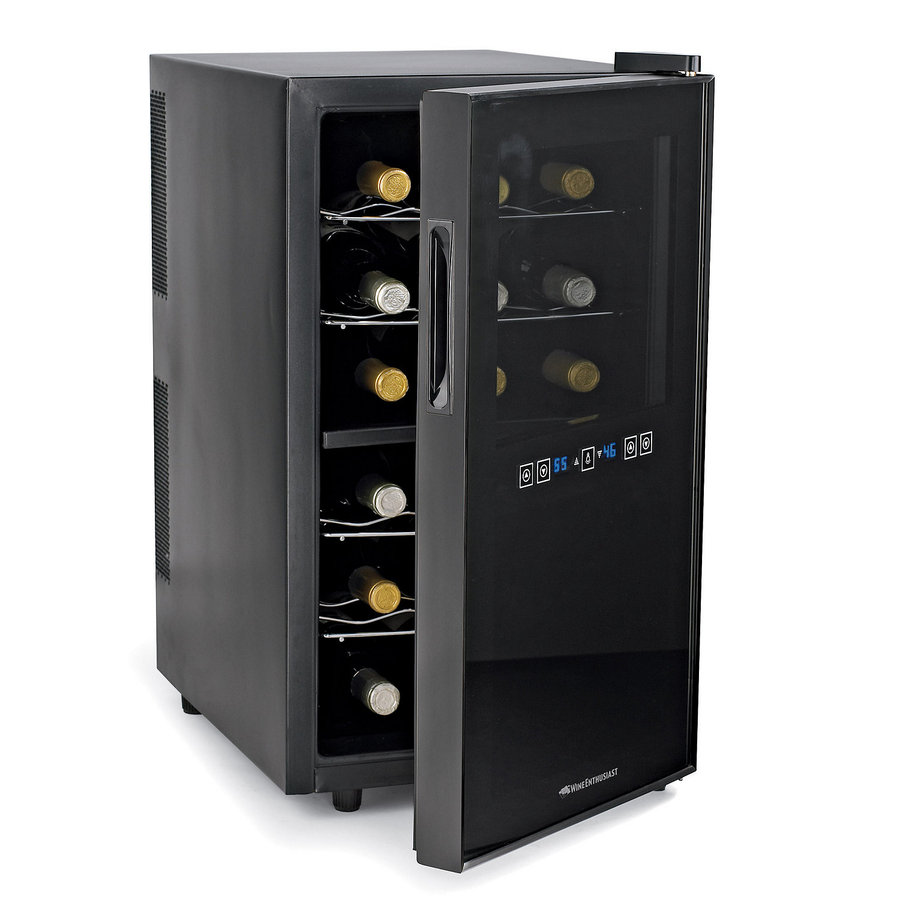 Download Wine Enthusiast 18-Bottle Capacity Black Dual Zone Cooling Freestanding Wine Chiller at Lowes.com