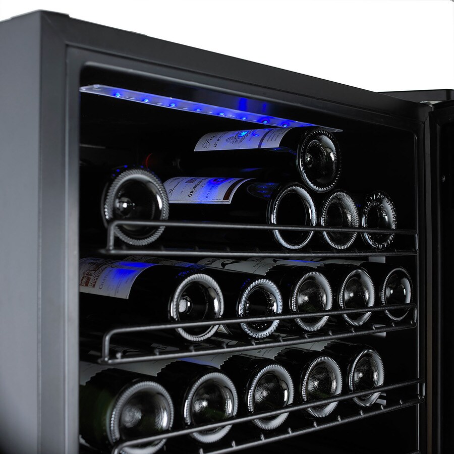 Wine Enthusiast 92-Bottle Capacity Black Freestanding Wine Chiller in ...