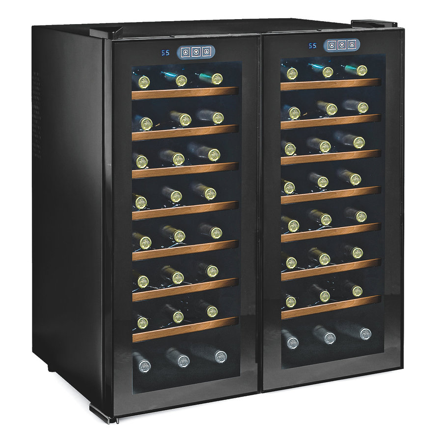 Wine Enthusiast 48 Bottle Glass Dual Zone Cooling Wine Chiller At Lowes Com   031333023763 