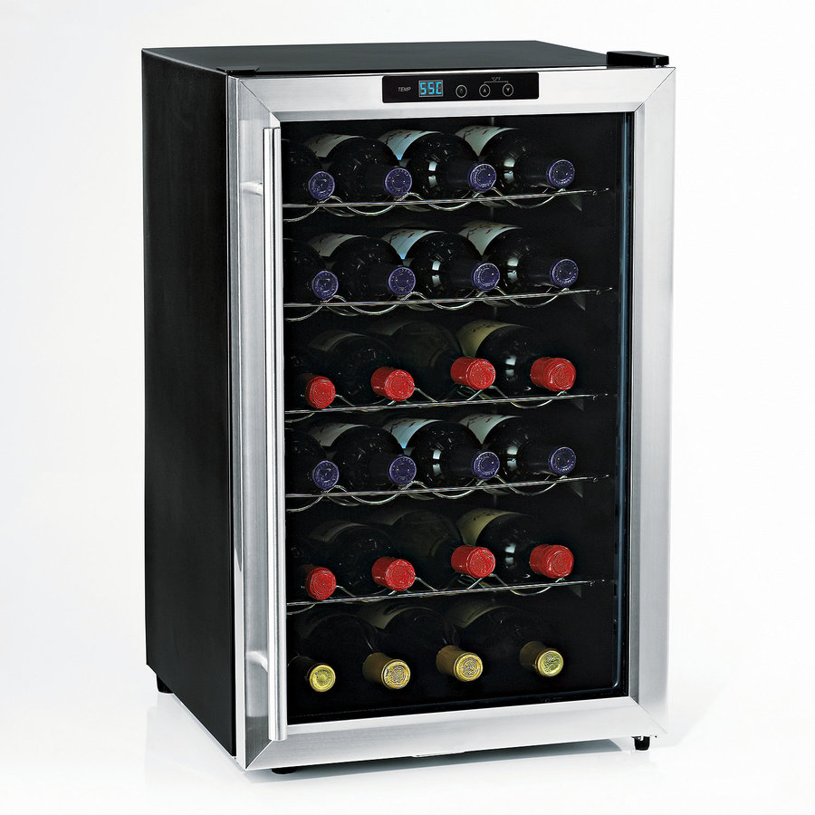 Wine Enthusiast 28Bottle Capacity Stainless Steel Freestanding Wine