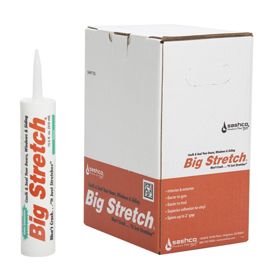 Big Stretch 126oz Clear Paintable Latex Window and Door Caulk in the