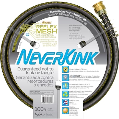 Neverkink 5 8 In X 100 Ft Premium Duty Kink Free Garden Hose At