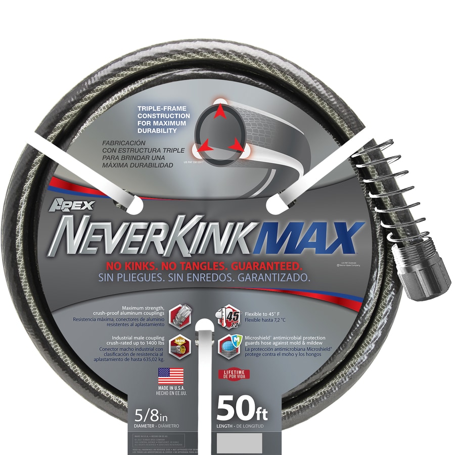 Shop NeverKink 5/8-in x 50-ft Premium-Duty Kink Free Vinyl Coiled Hose