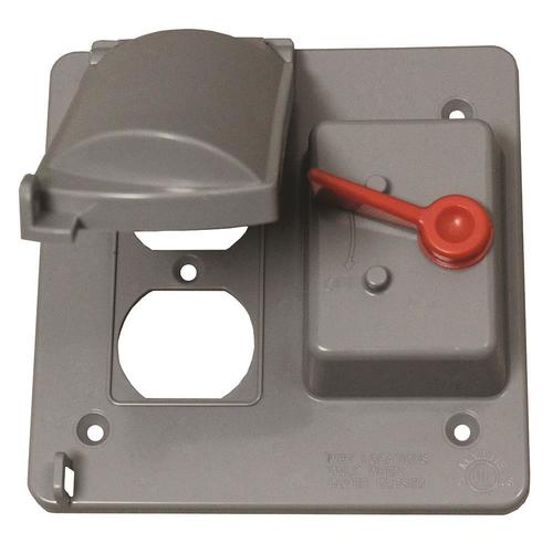 Sigma Electric Nonmetallic Gray/Diecast Metal 2Outlet Weatherproof