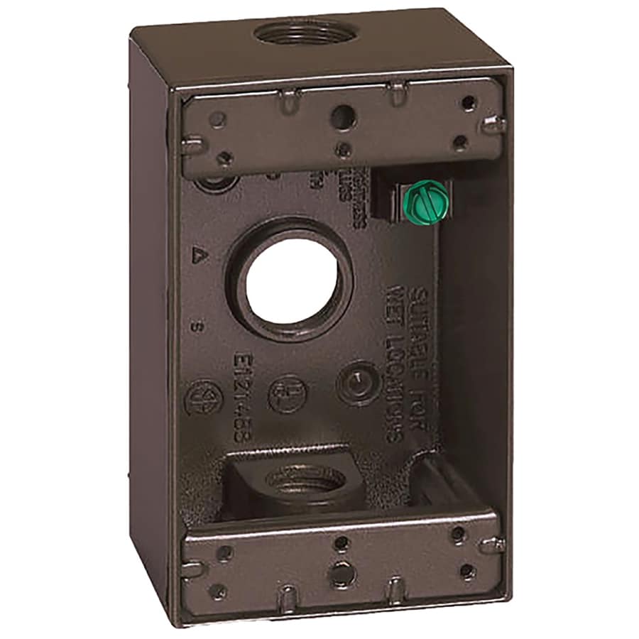 Sigma Electric 1Gang Weatherproof Box 1Gang Bronze Metal Weatherproof