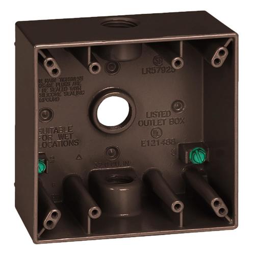 Sigma Electric 2Gang Weatherproof Box 2Gang Bronze Metal Weatherproof New Work Standard Square