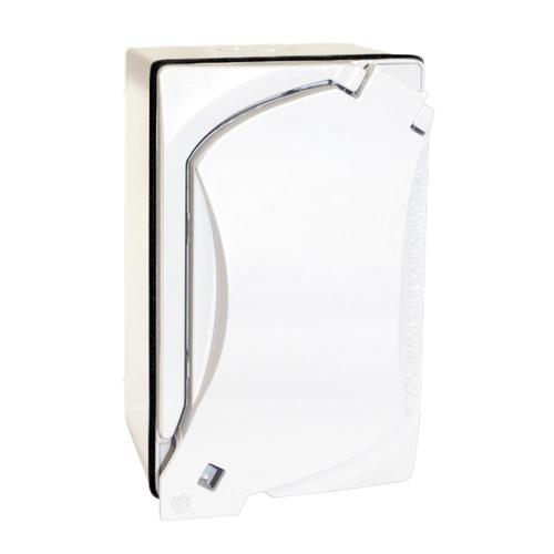 Sigma Electric Weatherproof Receptacle Kit 1Gang White Metal