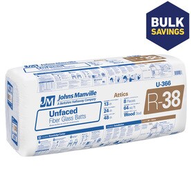 UPC 031979110469 product image for Johns Manville R-38 Fiberglass Batt Insulation with Sound Barrier (24-in W x 48- | upcitemdb.com