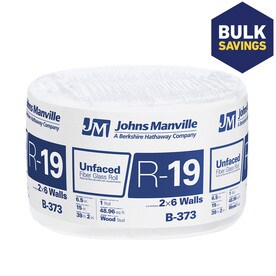 UPC 031979638727 product image for Johns Manville R-19 Fiberglass Insulation (39-ft 2-in L X 15-in W X 6-1/2-in D) | upcitemdb.com