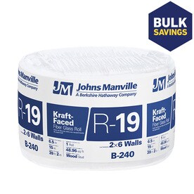 UPC 031979638888 product image for Johns Manville R-19 Fiberglass Insulation Roll (39.166-ft L x 15-in W x 6.5-in D | upcitemdb.com