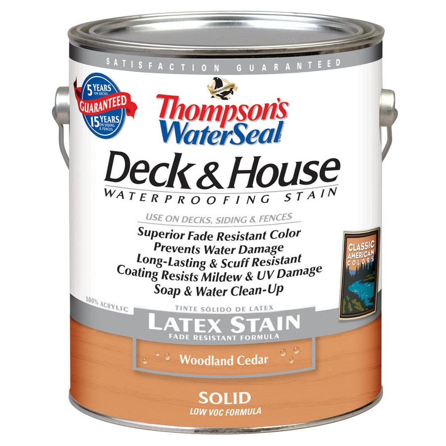 Thompson's WaterSeal TH.026231-16 Solid Exterior Wood Stain and Sealer (1-Gallon)