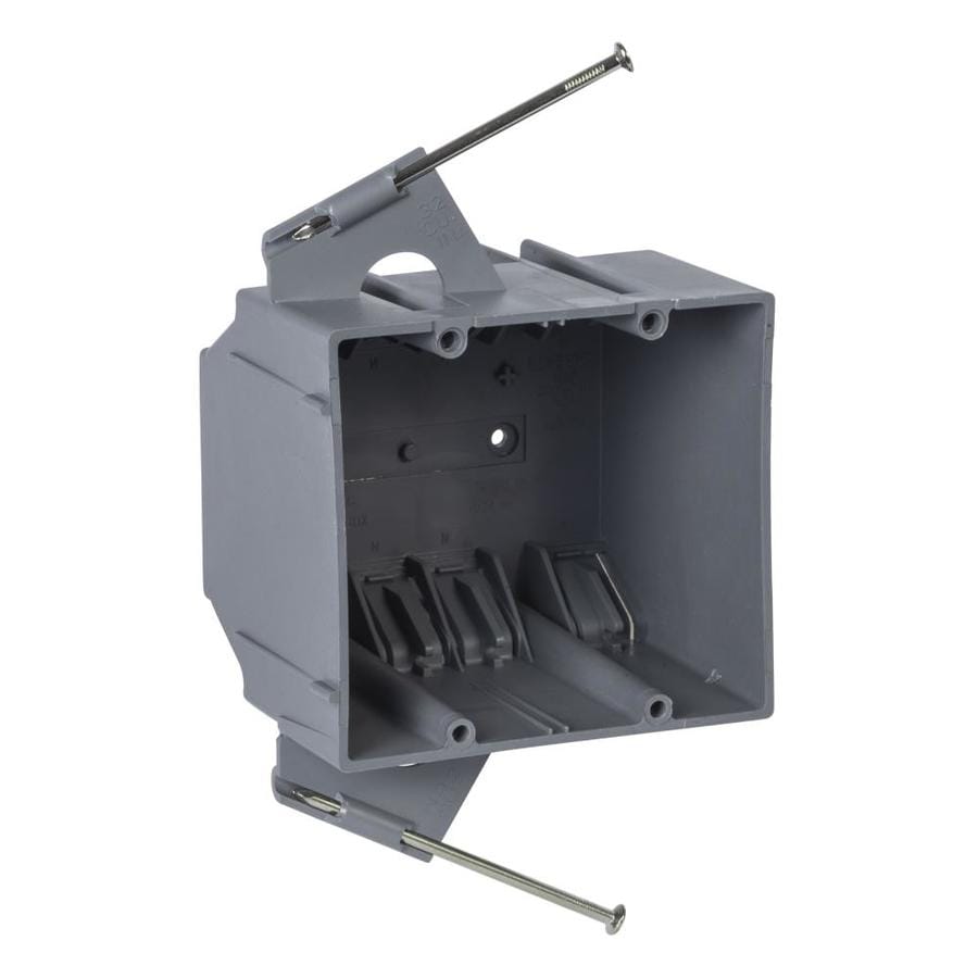 Gardner Bender 2-Gang Gray PVC New Work Standard Switch/Outlet Wall ...