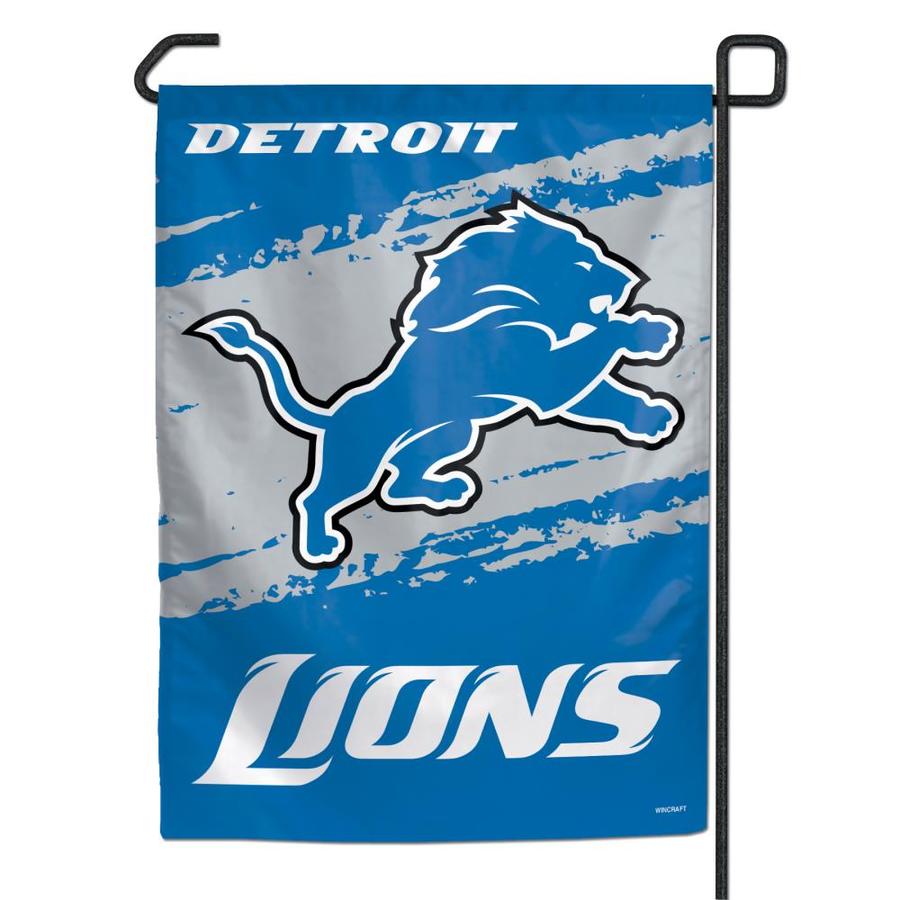 Detroit Lions American Flag Officially Licensed Detroit Lions Large Garden Flag - Double Sided 12.5x18", Polyester Detroit Lions Outdoor Flags