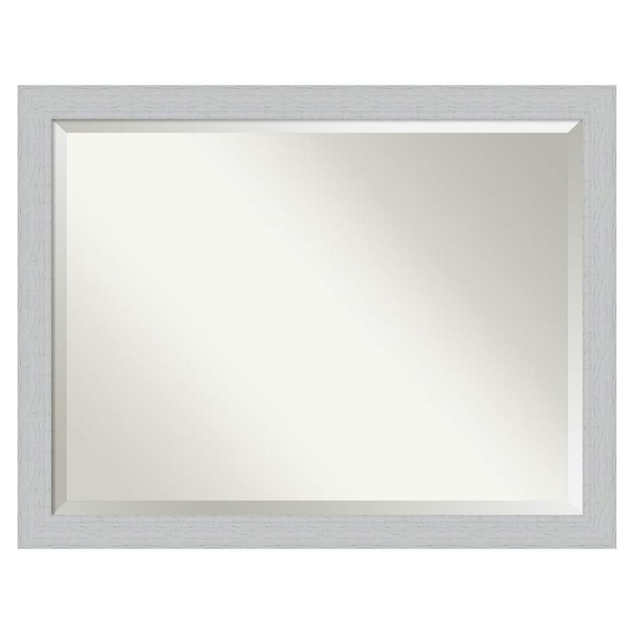 Shiplap White Frame Collection Bathroom Mirrors at
