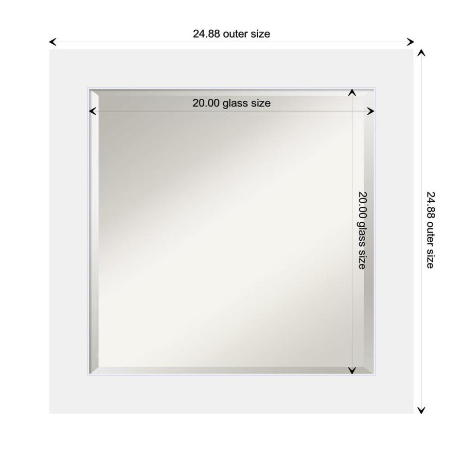 Amanti Art Corvino White Frame Collection 24.88-in Matte White ...