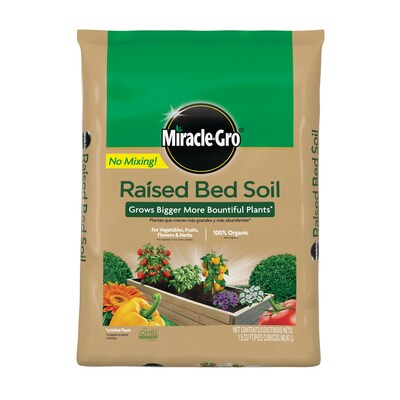 Miracle Gro 1 5 Cu Ft Organic Raised Bed Soil At Lowes Com
