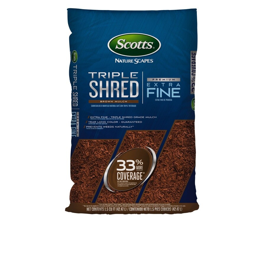 Scotts Nature Scapes Triple Shred 1 5 cu Ft Brown Mulch In The Bagged 