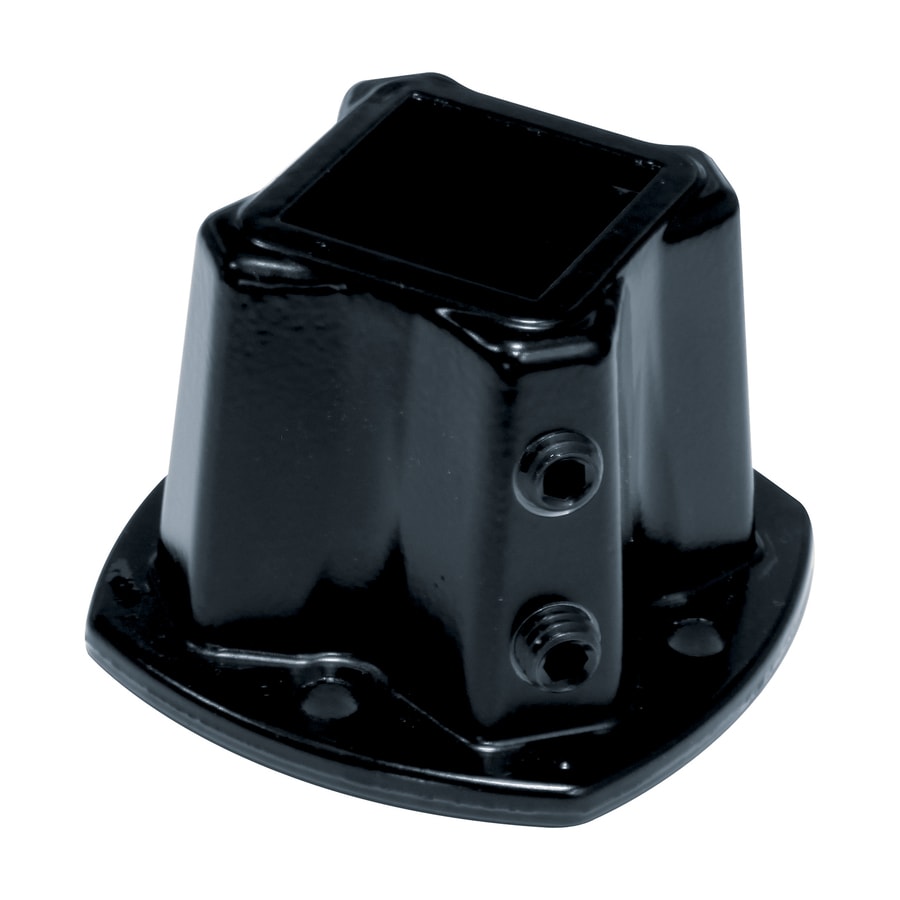 Gilpin Black Aluminum Flange Handrail Brackets at