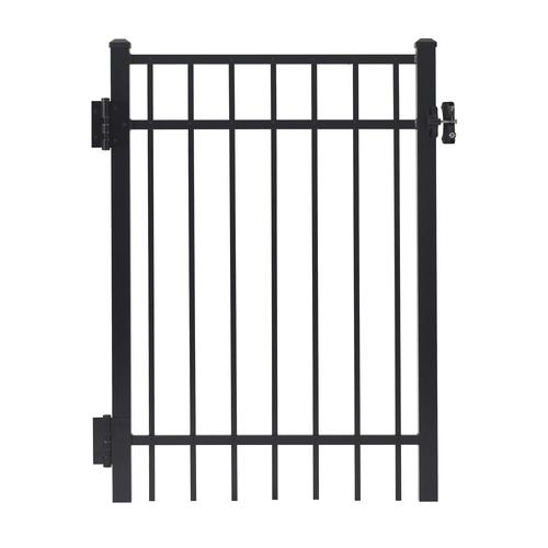 Gilpin Legacy standard 3-ft H x 3-ft W Black Aluminum Walk-Thru Gate in ...