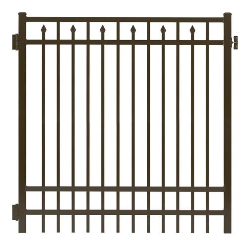 Gilpin 6ft x 6ft Bronze Aluminum Spaced Picket Decorative Metal Fence