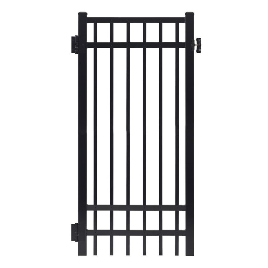 Gilpin Legacy elite 6-ft H x 3-ft W Black Aluminum Walk-Thru Gate in ...