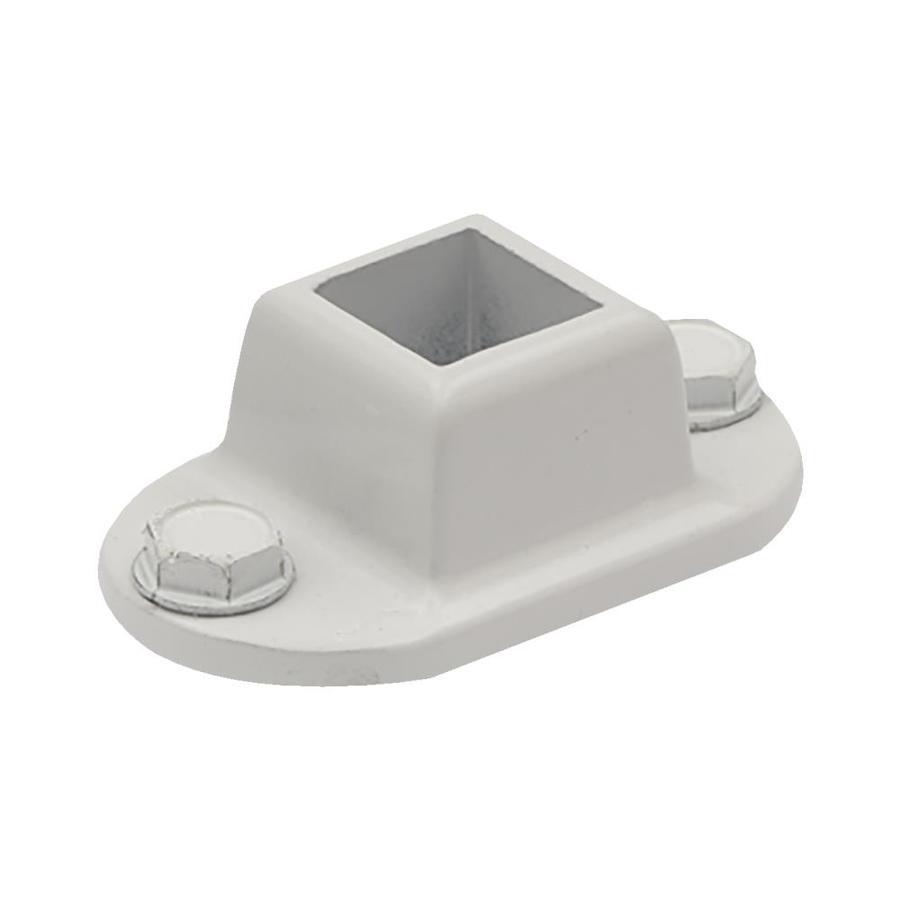 Gilpin White Aluminum Flange Handrail Brackets at Lowes.com