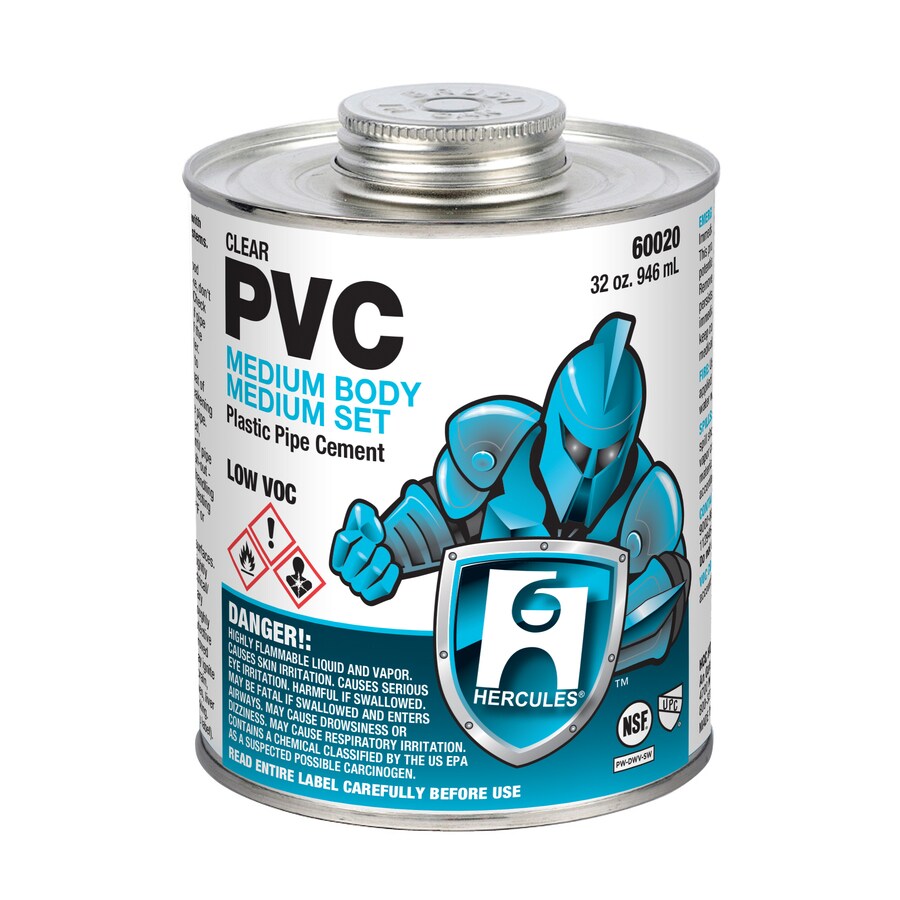 Hercules Hercules® 32 oz. PVC Medium Body Clear Cement in the Pipe ...