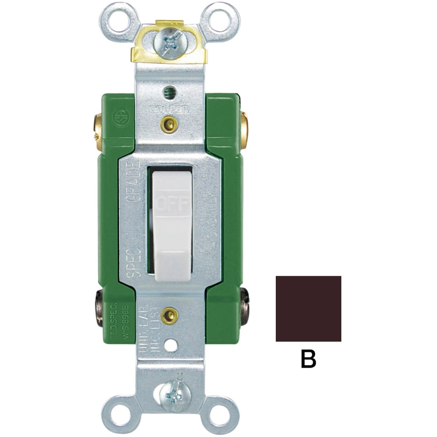 Eaton 30-Amp Double Pole Brown Toggle Light Switch at Lowes.com