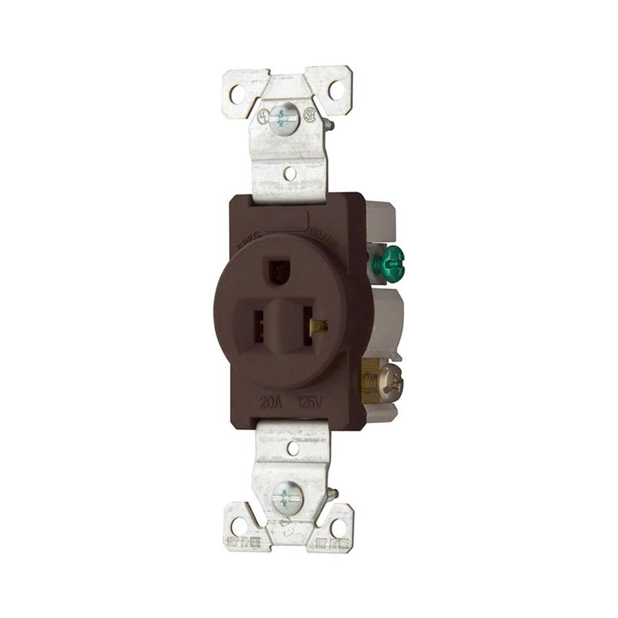 Eaton Brown 20Amp Round Outlet Commercial at