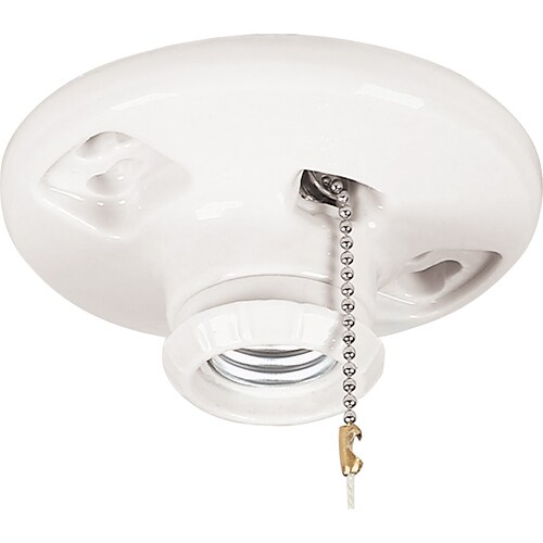 Eaton 660Watt White HardWired Ceiling Socket in the Light Sockets