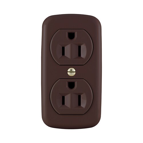 Eaton Brown 15Amp Decorator Residential Outlet in the Electrical