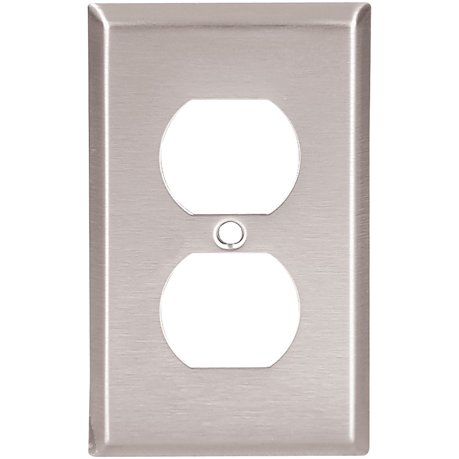 Eaton 1Gang Stainless Steel Single Standard Wall Plate at