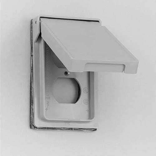 Cooper Wiring Devices S2962-SP 1-Gang Vertical Mount Wet Location Duplex Receptacle Weatherproof Cover