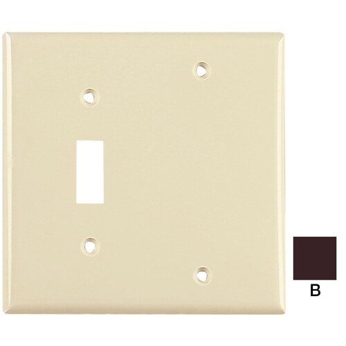 Eaton 2Gang Brown Wall Plate at