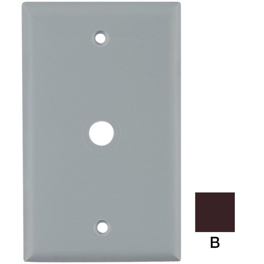 Eaton 1 Gang Brown Coaxial Wall Plate At Lowes Com