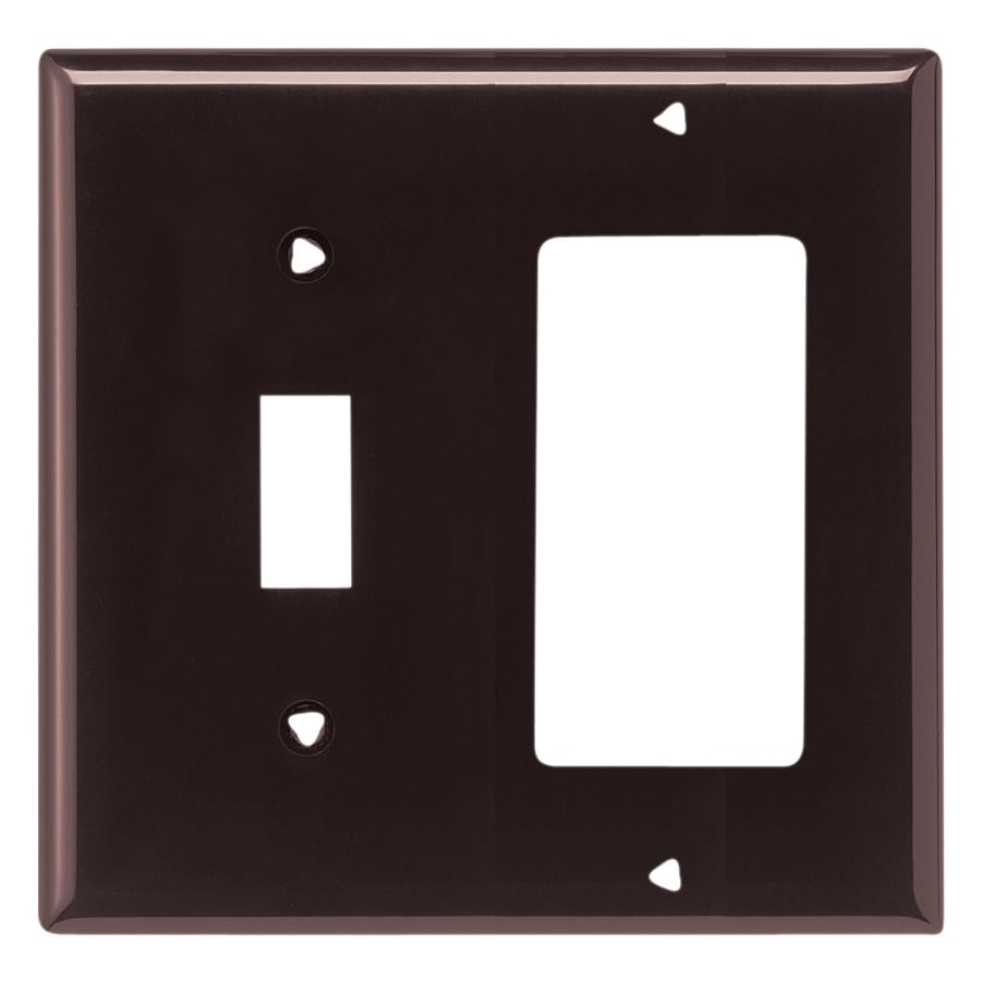 Eaton 2Gang Brown Wall Plate at