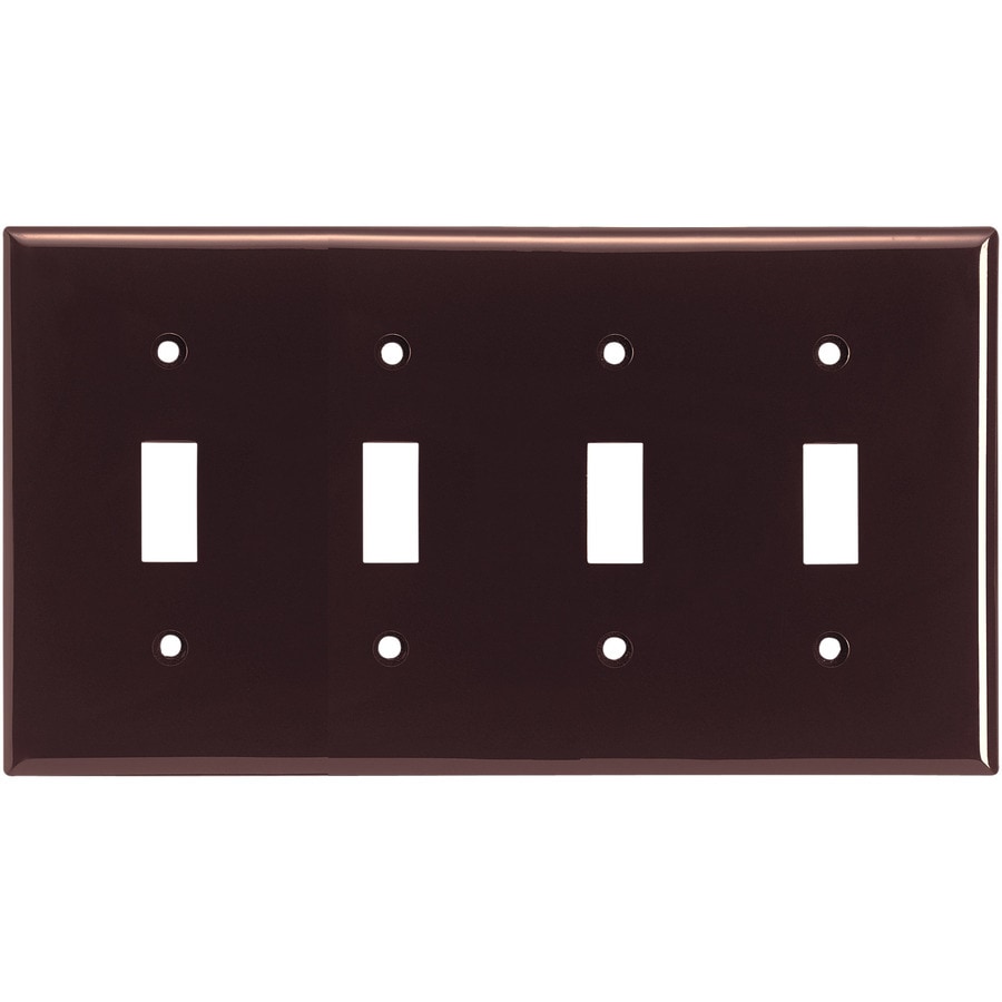 Eaton 4Gang Brown Wall Plate at