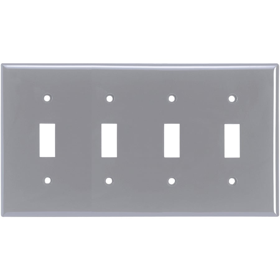 Eaton 4Gang Gray Wall Plate at