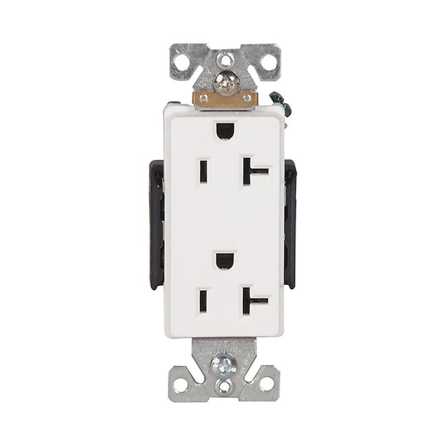 Shop Cooper Wiring Devices 20amp Gray Duplex Electrical Outlet At