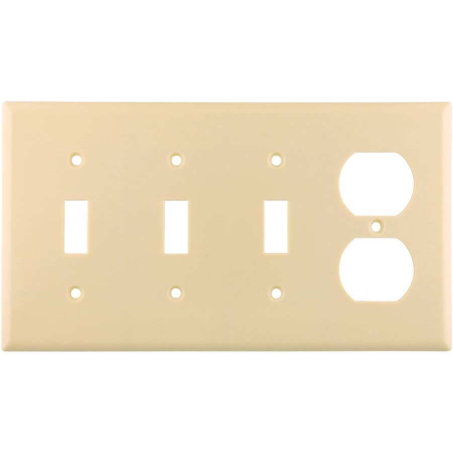 Eaton 4Gang Ivory Wall Plate at