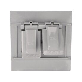 Eaton Electrical Outlet Covers At Lowes Eaton Non Metallic Gray 2 Outlet Weatherproof Electrical Cover