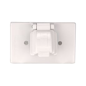 Eaton Electrical Outlet Covers At Lowes Eaton Non Metallic White 1 Outlet Weatherproof Electrical Cover