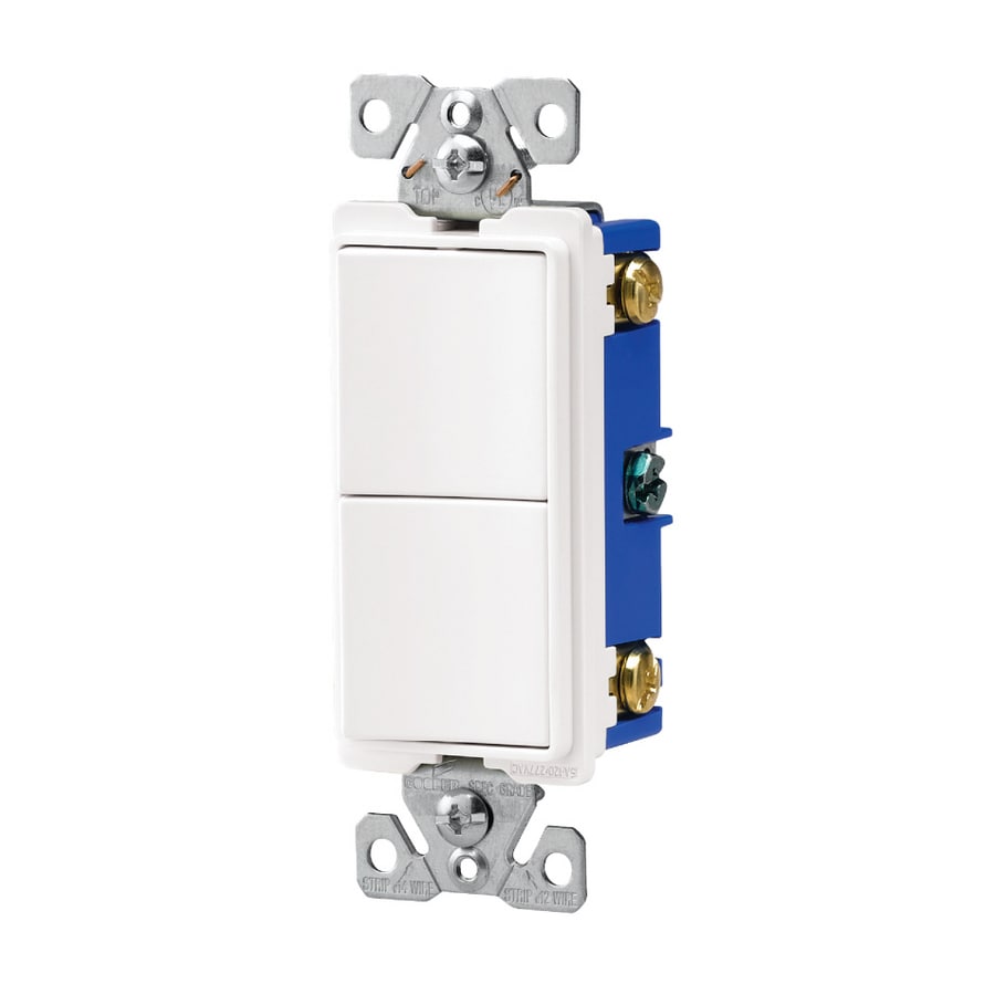 shop cooper wiring devices 15 amp white single pole switch at lowes com rh lowes com