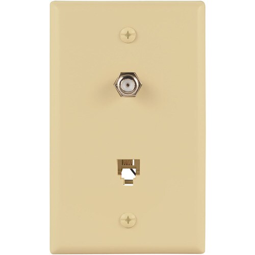 Eaton Nylon FType Coax/Telephone Wall Jack in the Audio & Video Wall