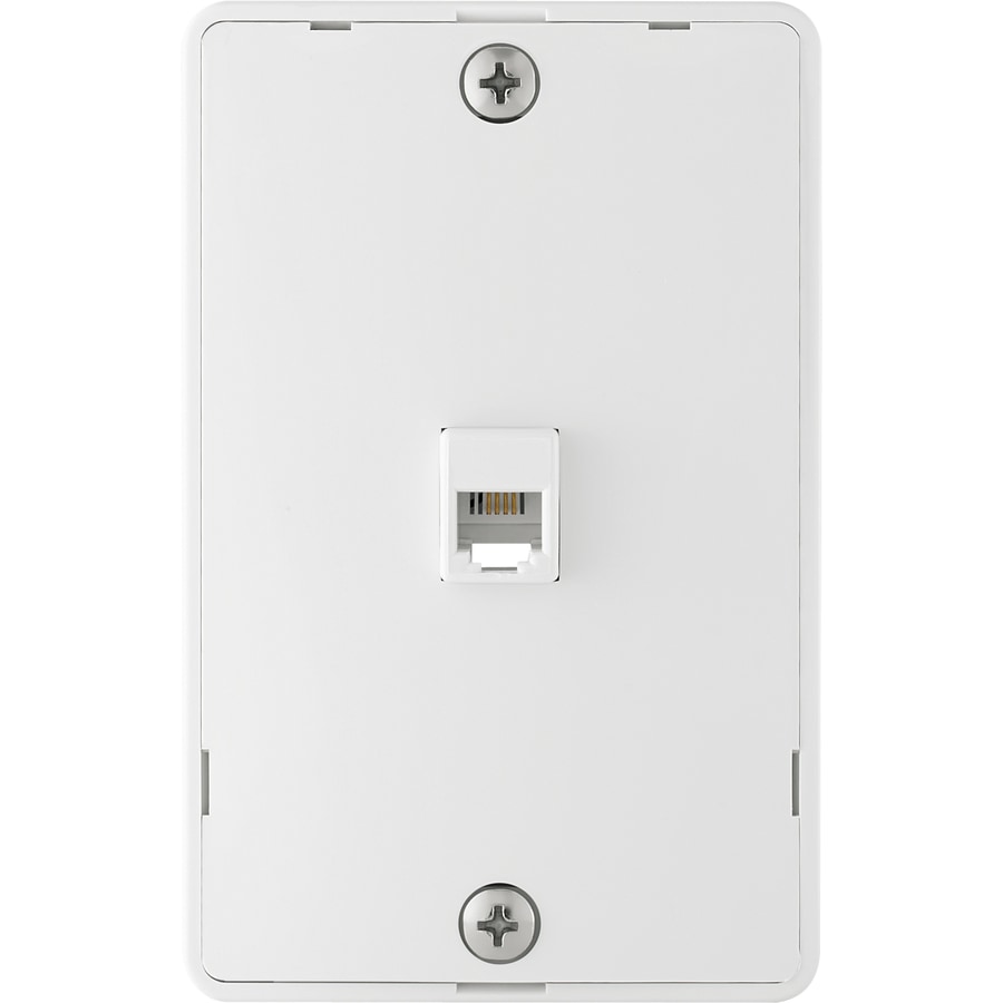 Cooper Wiring Devices 1-Gang Phone White Wall Plate in the Wall Plates