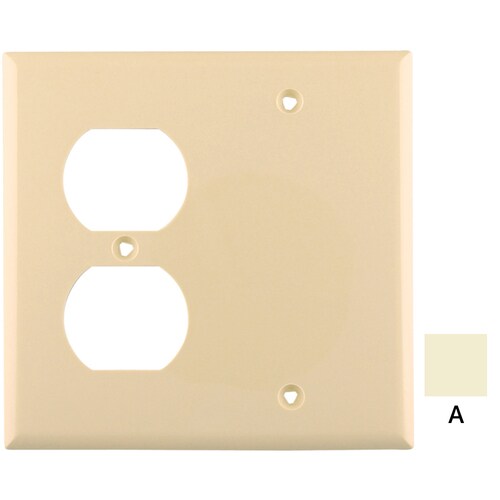Eaton 2Gang Almond Wall Plate at