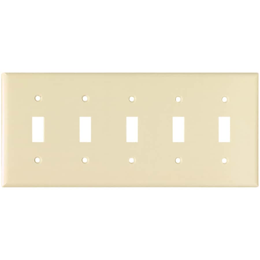 Eaton 5Gang Almond Wall Plate at