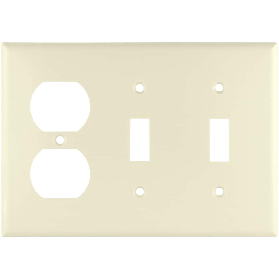 Eaton 3Gang Almond Wall Plate at